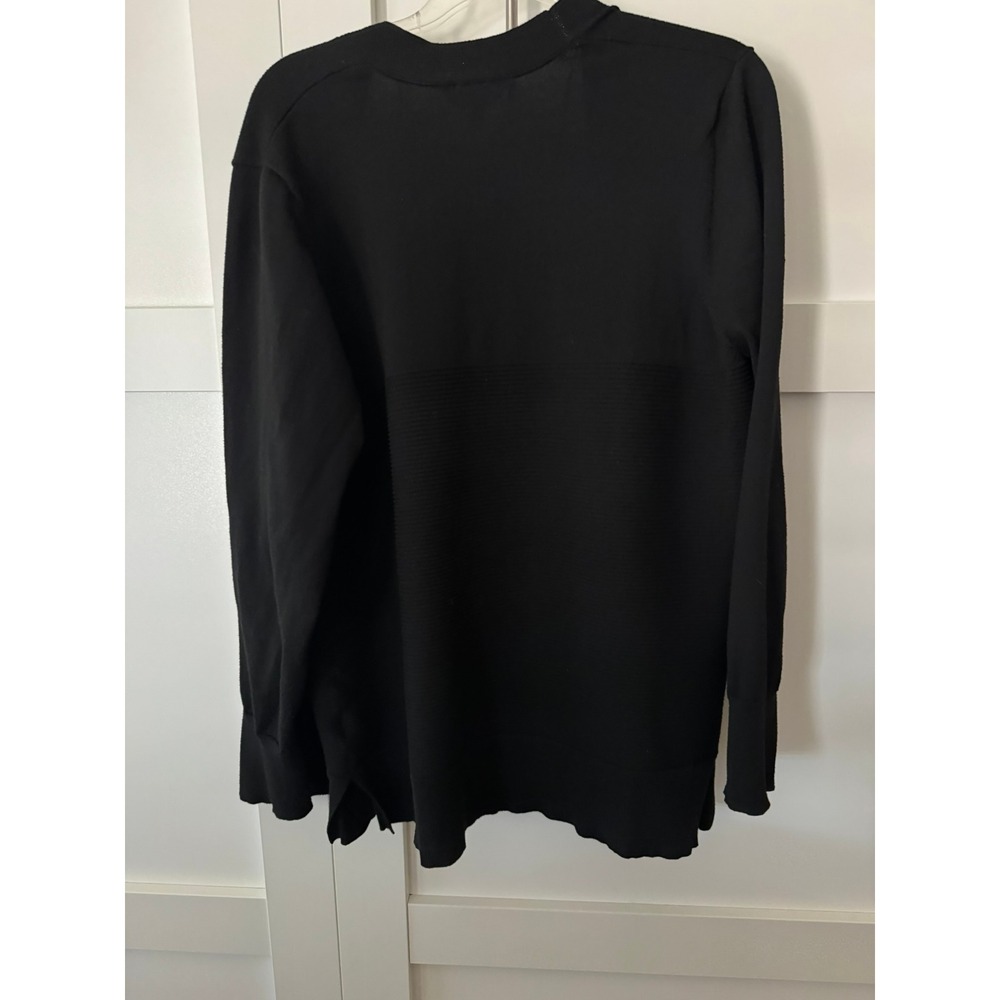 Time and Tru Womens Black Open Front Cardigan Sweater XL 16-18 TT31100012775 - Picture 9 of 11